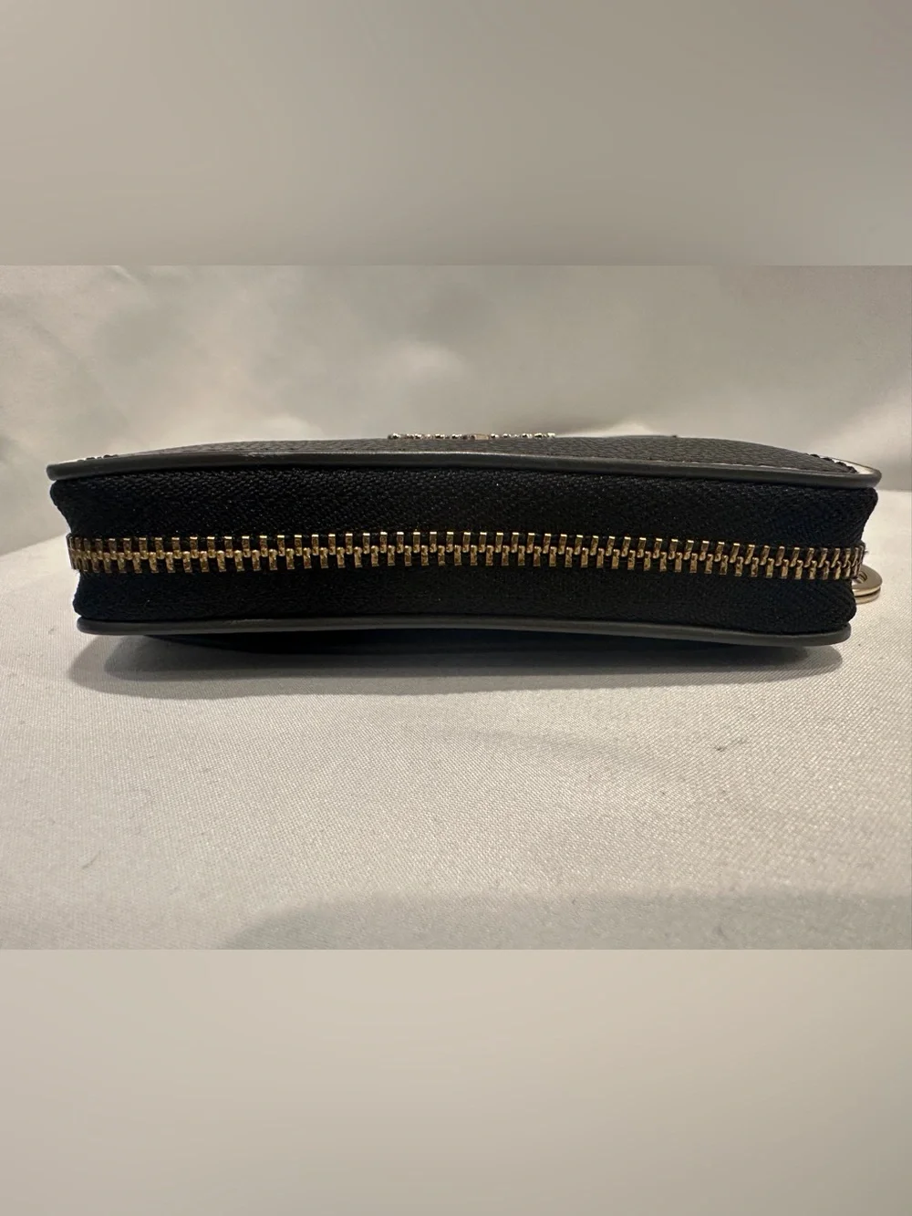 kate spade Black Leather Card Holder with Gold Logo and Keyring - Picture 6 of 6